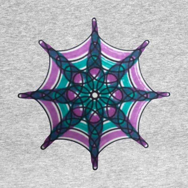 Spirograph Lavender Mint Web by Travelling_Alle